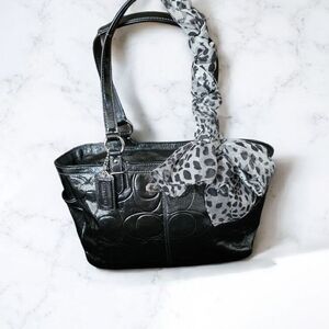 Coach Black Patent Leather Gallery Tote #19462